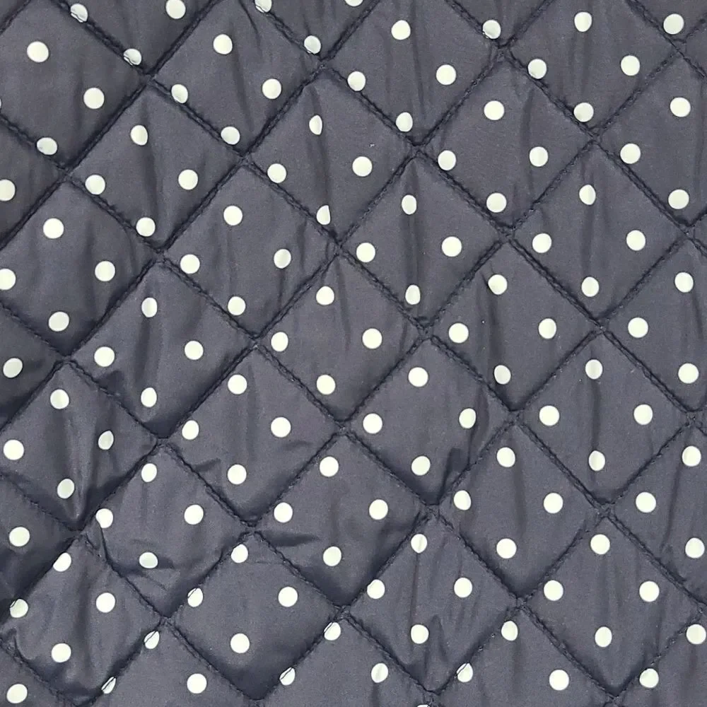 Crewcuts J Crew Girls Puffer Vest 4 5 Navy Polka Dot Quilted Jacket Preppy Kids